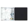 BG Evolve Matt Black Intermediate Edge to Edge Rocker Switch PCDMB13EB with 25mm Steel Back Box