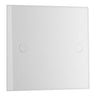 BG 954 Moulded Square Edge | White | 25A Bottom Entry Flex Outlet Plate by British General (BG-954)