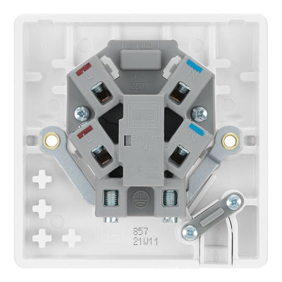 BG Nexus 13A Flex Unswitched Spur + Neon + Cable Outlet & 32mm Pattress Back Box