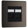 BG FBNRJ452 Nexus Screwless Flat-Plate Double RJ45 Data Outlet Black Nickel by British General (BG-FBNRJ452-Shopify-SA_1)