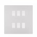 BG Evolve Brushed Steel 5 Gang Custom Grid Light Switch