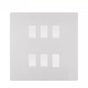 BG Evolve Brushed Steel 5 Gang Custom Grid Light Switch by British General (BG-Evolve-BS-5G-CUSTOM-LIGHT-SWITCH)