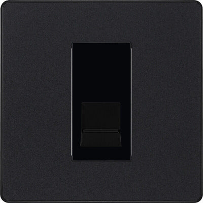 BG Evolve Matt Black Screwless Switches & Sockets Black Inserts Full Range by British General