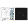 BG Nexus Matt Black 13A Switched Fused Connection Unit NFB50 with 35mm Steel Back Box