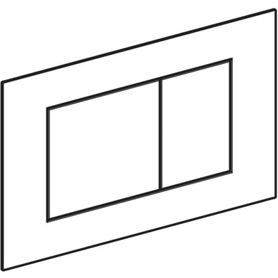 Geberit Sigma40 Square WC Dual Flush Plate - Matt Black - 115.629.14.1 by Geberit (Geberit-115.629.14.1)