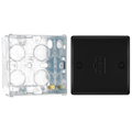 BG Nexus Matt Black 13A Unswitched Fused Connection Unit NFB54 with 35mm Steel Back Box