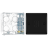 BG Nexus Matt Black 13A Unswitched Fused Connection Unit NFB54 with 35mm Steel Back Box