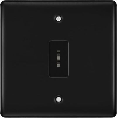 BG Nexus Matt Black 1 Gang 20 Amp Double Pole Secret Key Grid Switch by British General (BG-NFB30KY)