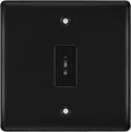 BG Nexus Matt Black 1 Gang 20 Amp Double Pole Secret Key Grid Switch