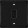 BG Nexus Matt Black 1 Gang 20 Amp Double Pole Secret Key Grid Switch by British General (BG-NFB30KY)