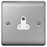 BG NBS29W Nexus 5A, unswitched socket round pin Brushed Steel by British General (BG-NBS29W-Shopify-SA_1)