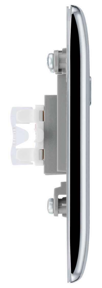 BG NPCRJ451 Nexus Metal Polished Chrome 1 Gang RJ45 Data Outlet