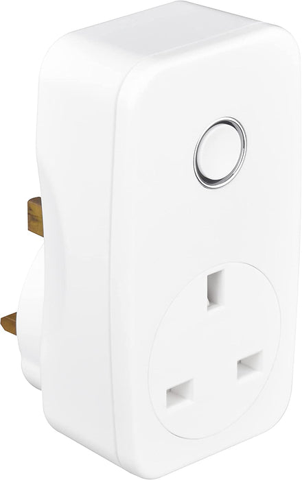 BG Electrical Smart Power Single Plug-In Adaptor, 13 A, White Moulded
