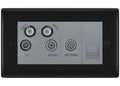 BG Nexus Metal Matt Black Quadplex Combination TV Socket NFB69G