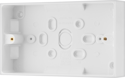 BG 902 Moulded Square Edge | White | 32mm | 2 Gang Surface Pattress by British General (BG-902)