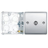 BG Nexus Polished Chrome Single Coaxial Socket NPC60 with 25mm Steel Back Box by British General (BG-NPC60+HGS02)