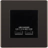 BG Screwless Black Nickel Dual USB Charger 3.1A Output Socket - Black Insert by British General (BG-FBNEMS2+EMUSB3B)
