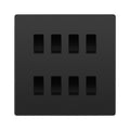 BG Evolve Black Chrome 8 Gang Custom Grid Light Switch