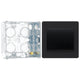 BG Evolve Matt Black 1G Wide Rocker Light Switch PCDMB12WB with 35mm Steel Back Box