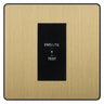 BG Evolve Satin Brass 20AX 2 Way Emergency Lighting Test Key Switch - Key Included - Black Insert