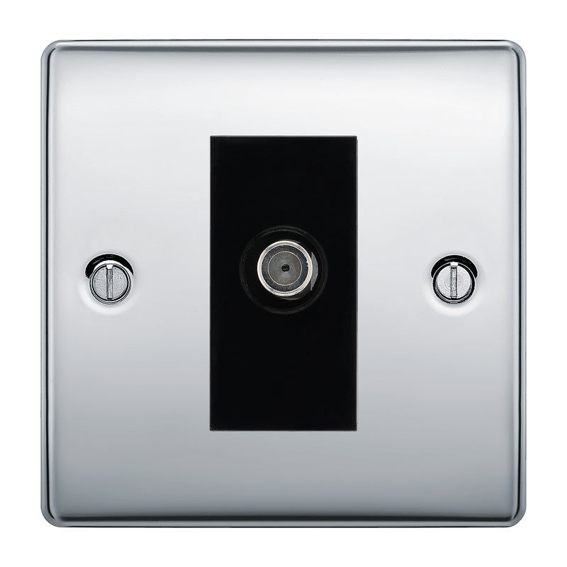 BG Nexus Metal Polished Chrome Satellite Socket NPC64B