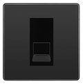 BG Evolve Black Chrome Single RJ11 Telephone Socket PCDBCRJ111 - Black Insert