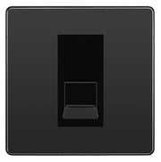BG Evolve Black Chrome Single RJ11 Telephone Socket PCDBCRJ111 - Black Insert by British General (BG-PCDBCRJ111B)