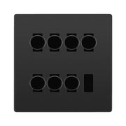 BG Evolve Black Chrome 7 Gang Trailing Edge LED Dimmer Light Switch 2 Way Custom Switch by British General (Evolve-BC-CUSTOM-7GANG-7xDIMMER-2Way)