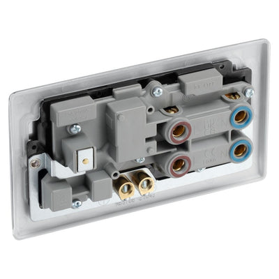 BG Nexus Brushed Steel 45A Switched Socket and Cooker Control Unit NBS70B with 35mm Steel Back Box