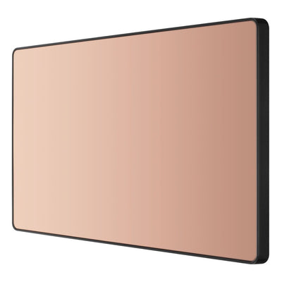 BG Evolve Polished Copper 2 Gang Double Blank Plate PCDCP95B with 25mm Steel Back Box