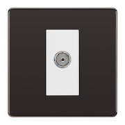 BG Screwless Black Nickel Co-axial Socket FBN60W by BG Nexus (BG-FBN60W)