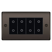 BG Nexus Black Nickel Quad Secondary Touch Dimmer Switch Black Inserts NBNTDS4B by British General (BG-NBNTDS4B)