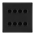 BG Matt Black 8 Gang 2 Way Trailing Edge Dimmer LED Compatible Custom Grid Switch