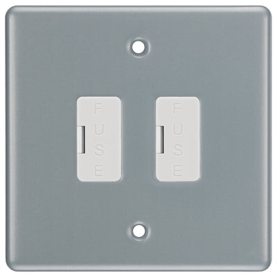 BG Metal Clad 2 Gang Unswitched Fused Spur 13 Amp Connection Unit