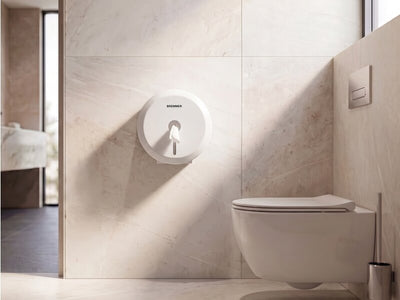 Bremmer Linea Toilet Roll Dispenser in White