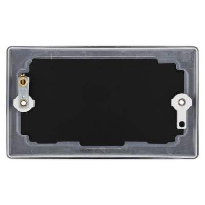 BG Nexus Matt Black Double Blanking Plate NFB95 with 35mm Steel Back Box