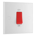 BG 975 Moulded Square Edge | White | 1 Gang 45A 2 Pole Cooker Switch
