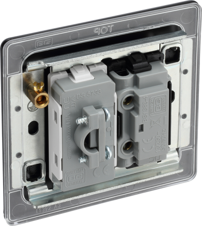 BG Nexus Matt Black Unswitched and Fused with Flex Outlet FFB55 by British General (BG-FFB55-1)