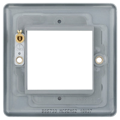 BG MC5EMS2 Metal Clad | 2 Module Square Euro Module Front Plate by British General (BG-MC5EMS2)