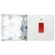 BG Evolve Pearlescent White 45A DP Single Plate + Neon PCDCL74W with 25mm Steel Back Box