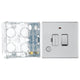 BG Screwless Brushed Steel 13A Switched Spur + Neon + Flex Outlet FBS53 with 35mm Steel Back Box