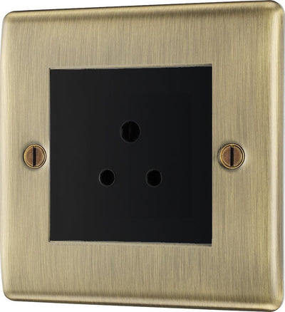 BG Nexus Metal Antique Brass 2A Unswitched Socket NAB28MB by British General (BG-NAB28MB)