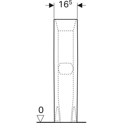 Geberit Selnova Square Full Pedestal - 501.476.00.6 by Geberit (Geberit-501.476.00.6)