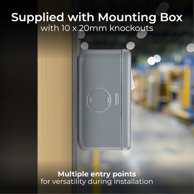 BG MC522 Metal Clad 13 Amp Double 2 Gang Switched Socket Twin Industrial Socket by British General (BG-MC522)