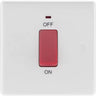 BG 874 Moulded Round Edge | White | 1 Gang 45A 2 Pole Neon Cooker Switch by British General (BG-874)
