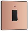 BG Evolve PCDCP31B Polished Copper 20A 2 Pole LED Switch - Black Insert by British General (BG-PCDCP31B-Shopify-SA_1)
