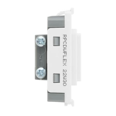 BG RPCDWFLEX Evolve Grid White 10mm Flex Outlet Module