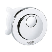Grohe Round Push Button Actuation 50mm with Eco button; Chrome by Grohe (Grohe-39056000)