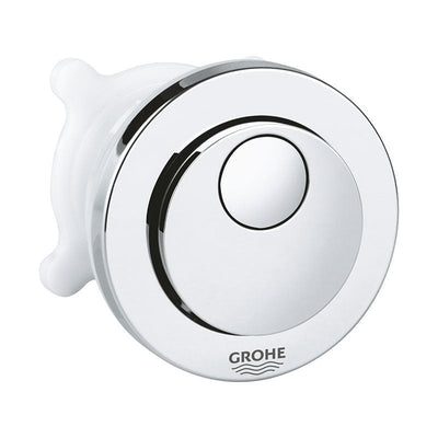 Grohe Round Push Button Actuation 50mm with Eco button; Chrome by Grohe (Grohe-39056000)