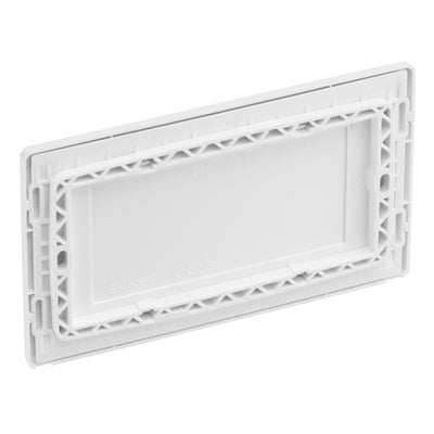 BG Evolve Brushed Steel Double Blank Plate PCDBS95W with 35mm Steel Back Box